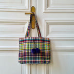 Sac Vincent en tweed multicolore tissé et fabriqué en France