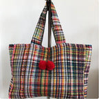Sac Justine en tweed multicolore tissé et fabriqué en France